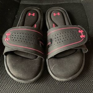 Under Armour Pink Foam Slides